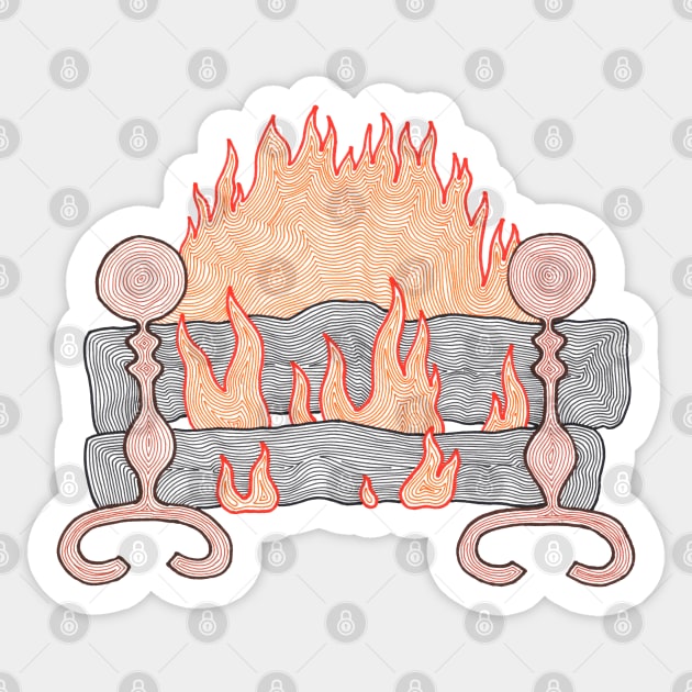 Yule Log Sticker by calenbundalas